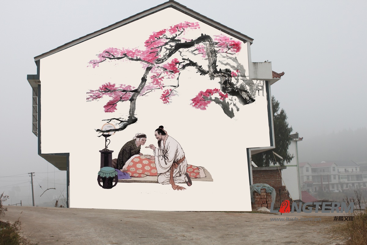 西充縣文化墻墻繪設計