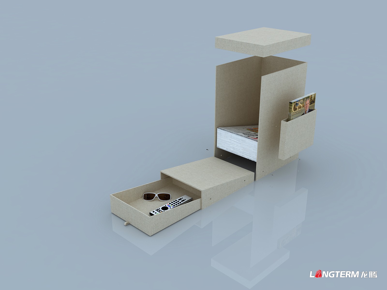 工業(yè)包裝設(shè)計(jì):報(bào)紙收納箱 工業(yè)包裝設(shè)計(jì):報(bào)紙收納箱